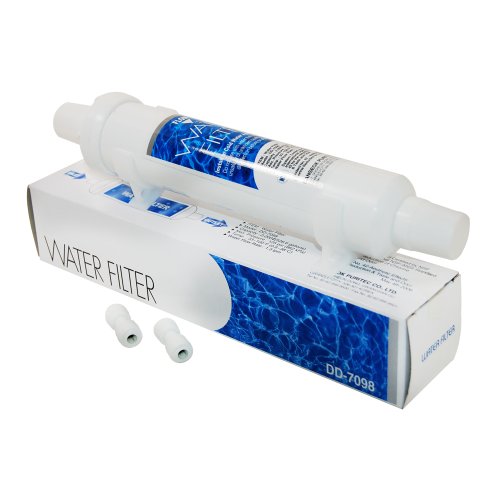 DD-7098 Water Filter | Filtro de agua para frigorífico compatible con Bosch, Siemens 00750558, 750558, 00497818, 497818 - Cartucho de filtro externo para refrigerador