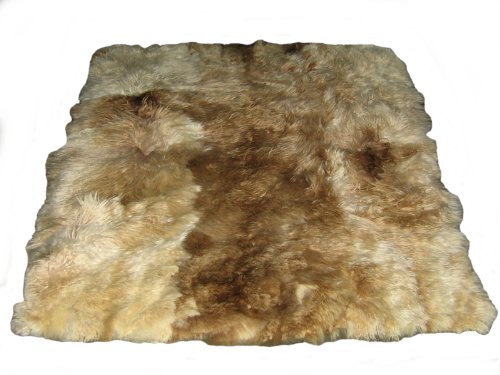 De madera de colour blanco y marrón de Perú Alpacaandmore peruano de alfombra de piel de pelo de la alfombra de alpaca bebé, piel, natural, 150 x 110 cm De madera de colour blanco y marrón de Perú Alpacaandmore peruano de alfombra de piel de pelo de la alfombra de alpaca bebé, piel, natural, 150 x 110 cm