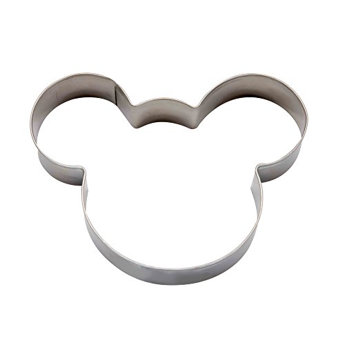 DeColorDulce Mickey Mouse Cortador Galleta, Acero Inoxidable, Plateado, 9 x8 x3 cm