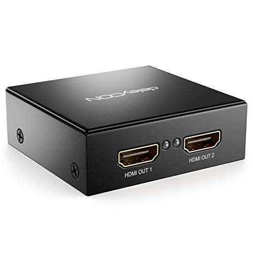 deleyCON 1x2 Splitter HDMI Distributore 1x HDMI IN a 2X HDMI out 1080p Full HD 1920x1080 3D DTS Dolby Digital HDMI Distributore di Segnali TV Proiettore Proiettore