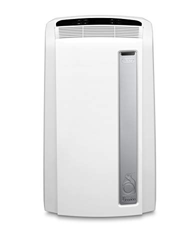 DeLonghi PAC AN112 Silent - aire acondicionado portátil (A+, 950W, 0,9 kWh, Color blanco, LED, 44,9 cm)