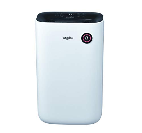 Deshumidificador 6° Senso Whirlpool DE20W5252 gas ecológico R290 con pantalla táctil Deshumidificador 6° Senso Whirlpool DE20W5252 gas ecológico R290 con pantalla táctil