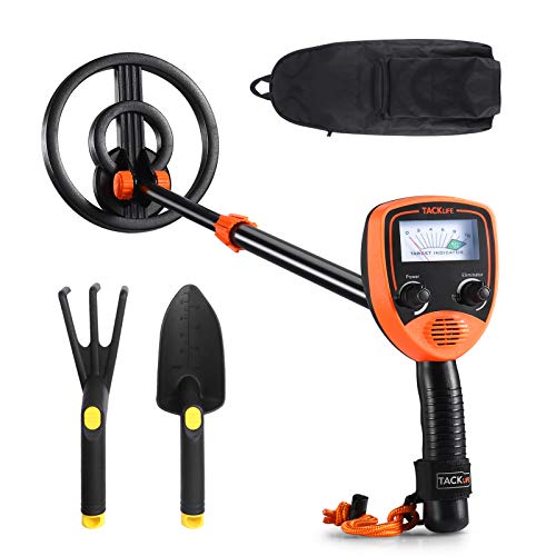 Detector de Metales TACKLIFE Búsqueda del Tesoro Subterránea, Longtiud Ajustable 50-78cm, Alta Sensibilidad, Ligero, Fácil de Usar, con Batería, Bolsa, Pala y Rastrillo, en Playa, Césped y Agua MMD06 Detector de Metales TACKLIFE Búsqueda del Tesoro Subterránea, Longtiud Ajustable 50-78cm, Alta Sensibilidad, Ligero, Fácil de Usar, con Batería, Bolsa, Pala y Rastrillo, en Playa, Césped y Agua MMD06