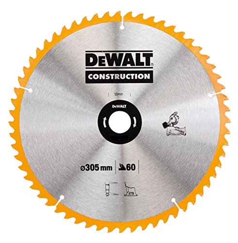 Dewalt DT1960-QZ Hoja para Sierra Circular estacionaria 305 x 30 mm 60D ATB-5º, Plateado Dewalt DT1960-QZ Hoja para Sierra Circular estacionaria 305 x 30 mm 60D ATB-5º, Plateado