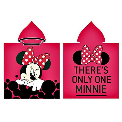 Disney Minnie Mouse Poncho Baño Poncho Toalla de Baño Albornoz Toalla Toalla de Baño 55x110 Cm