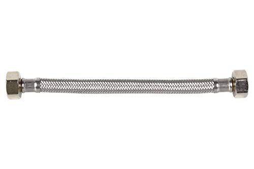 DOJA Industrial | Latiguillo de Grifo Flexible | Hembra/Hembra | H 3/8" - H 3/8" | 20 cm de Longitud | Manguera para Grifo o Ducha de Acero Inoxidable | Flexo para lavabo, grifos, cocina. DOJA Industrial | Latiguillo de Grifo Flexible | Hembra/Hembra | H 3/8" - H 3/8" | 20 cm de Longitud | Manguera para Grifo o Ducha de Acero Inoxidable | Flexo para lavabo, grifos, cocina.
