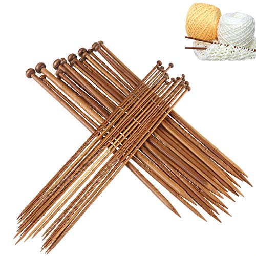 Dokpav 36Pcs 18 Tamaños Agujas de Tejer de Bambú (2.0mm a 10.0mm), Agujas de Madera, Agujas de Punto para Suéter, Proyecto de Encajes y Flores- Mejor Set Principiantes y Profesionales Dokpav 36Pcs 18 Tamaños Agujas de Tejer de Bambú (2.0mm a 10.0mm), Agujas de Madera, Agujas de Punto para Suéter, Proyecto de Encajes y Flores- Mejor Set Principiantes y Profesionales