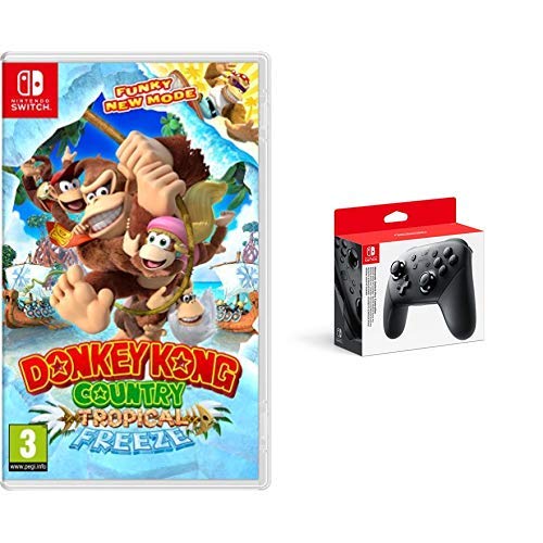 Donkey Kong Country: Tropical Freeze & Nintendo Switch - Mando Pro Controller, Con Cable USB Donkey Kong Country: Tropical Freeze & Nintendo Switch - Mando Pro Controller, Con Cable USB
