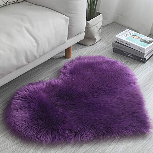 dududrz Faux Lambskin Sheepskin Rug Alfombra De Imitación De Piel De Cordero Piel De Pelo Largo Cuero para Sala De Estar Dormitorio Sofá Opcional En Forma De Corazón,Purple-30 * 40cm dududrz Faux Lambskin Sheepskin Rug Alfombra De Imitación De Piel De Cordero Piel De Pelo Largo Cuero para Sala De Estar Dormitorio Sofá Opcional En Forma De Corazón,Purple-30 * 40cm
