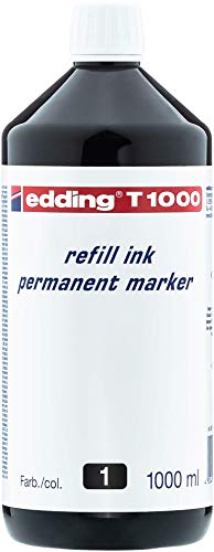 Edding 877174 - Frasco de tinta para rotulador, 1000 ml, color negro