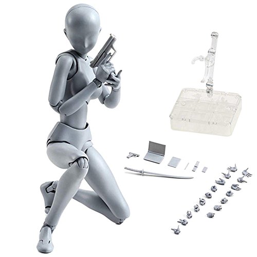 Espeedy Modelo de modelado de pintura,Cuerpo Chan y Kun muñeca macho hembra DX conjunto de PVC Movebale figura de acción modelo para los regalos SHF,Versión de lujo del modelo del cuerpo
