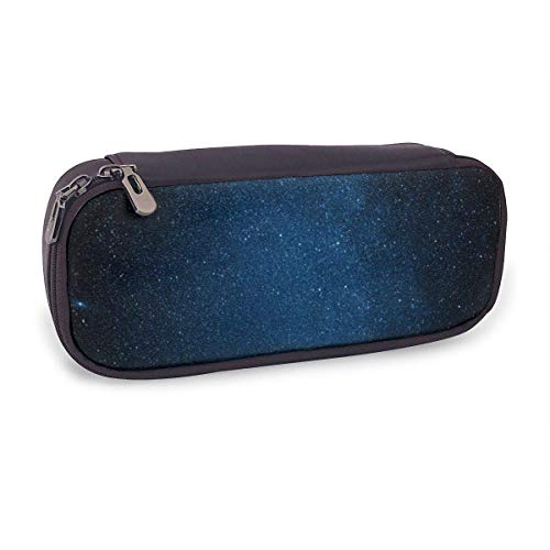 Estuche Escolar de Gran Capacidad,Año 2020 Clásico Azul Cielo Nocturno Estrellado,Bolsa de Lápiz Organizador para Material Papelería con Cremallera Doble