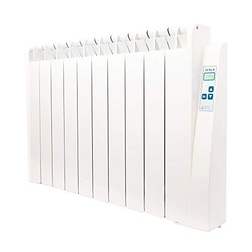 farho Radiador Bajo Consumo Tessla Ultra 1650W (10) · Emisor Termico con Termostato Digital Programable 24/7 · Radiadores Electricos · Acumulador de Calor hasta 23m² · 20 AÑOS DE GARANTÍA