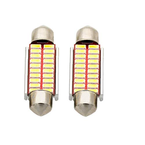 Festón de luz LED blanca 2pcs azotea del coche del coche de la luz 39mm bulbos interiores Luces de licencia 20Led Cúpula Luces de la lectura automática de placas