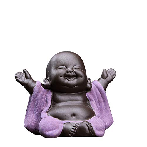 Figura de Buda, de cerámica, diseño de monje de Buda, para decoración del hogar, creativa para bebé, manualidades, muñecas, adornos de regalo delicados, artes y manualidades de cerámica