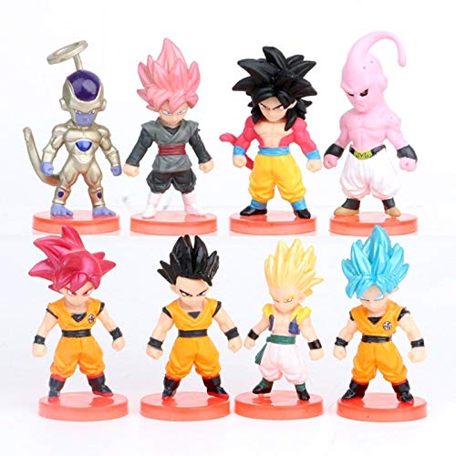Figuras De Acción De Super Saiyan, DBZ, Son Goku, Veget A Freezer Vegetto, Juguete De Modelos Coleccionables En PVC, Regalo, 8/16/21 Uds./Lote (8pcs)