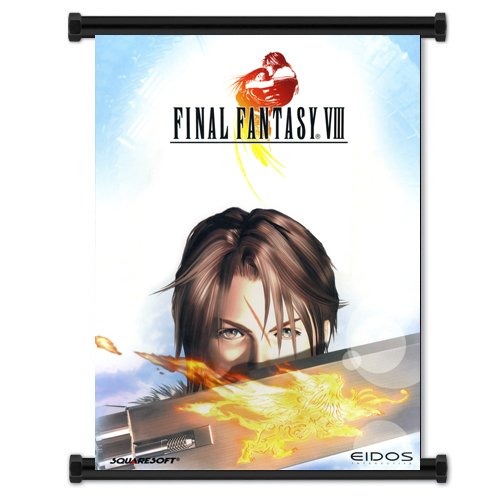 Final Fantasy lámina con pegatinas de pared de desplazamiento Póster juego de Tela (81,28 cm x 106,68 cm) pulgada{0}