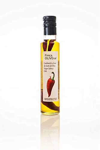 FINCA OLIVERAL Aceite de oliva virgen extra condimentado CHILI, sabor Guindilla 250ml