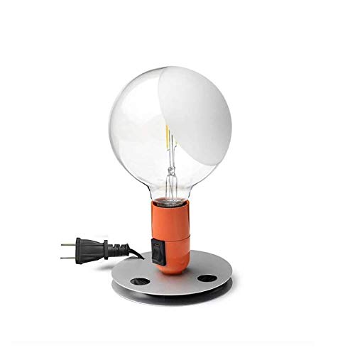 Flos Bombilla LED lámpara de mesa negra 110 V UL by Achille Castiglioni - naranja