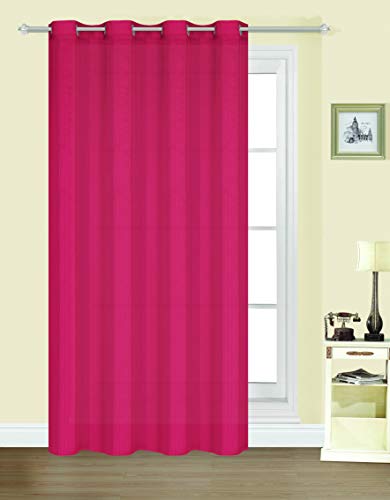 ForenTex - Visillo, (K-0514), 150 x 260 cm, Rojo, translucido, Elegante, máxima Calidad en la confección y Muy Duradero. 1-8 visillos Paga Solo un envío, Descuento Equivalente al finalizar la Compra.