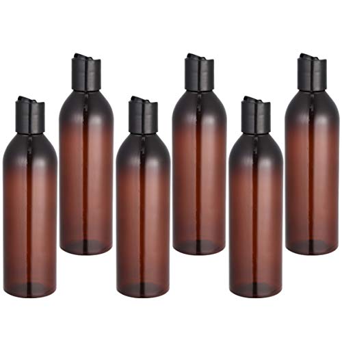 FRCOLOR - Lote de 6 botellas de tapón de prensa de 250 ml con tapón de prensa para loción en crema, marrón (Marrón) - O62SKJ46GTF1600EEMXYU