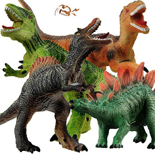 GizmoVine Dinosaurios Juguetes para NiñOs y NiñAs de 2 AñOs en Adelante,4 Piezas de Gran TamañO 28-35 Cm Figuras de Animales Juguetes Educativos para BebéS Animales Juguetes Regalos con Sonido