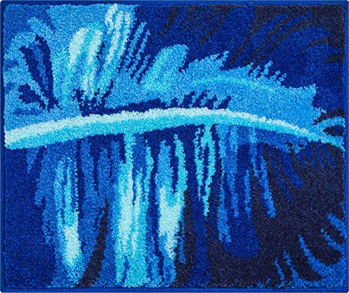 Grund Tropical Alfombra de Baño, Poliacrílico Supersoft, Azul, 50x60 cm