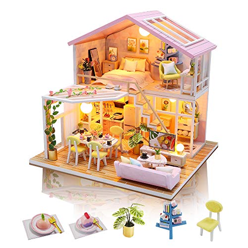 GuDoQi Casa en Miniatura con Música para Construir, Casa de Muñecas en Miniatura, Kit de Manualidades DIY, Regalos Hechos a Mano para Cumpleaños y Navidad GuDoQi Casa en Miniatura con Música para Construir, Casa de Muñecas en Miniatura, Kit de Manualidades DIY, Regalos Hechos a Mano para Cumpleaños y Navidad