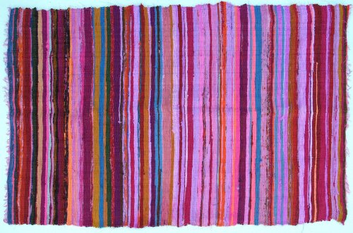 Guru-Shop Alfombra Ligera Patchwork, Manta Patchwork 100x160 cm, de Color Rosa, Algodón, Color: de Color Rosa, Alfombras y Tapetes