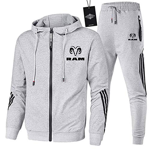 Gyulyaydin Hombre Chandal de Chándal Jogging Deportivo Do-d.ge.s R.A.M Zip Chaqueta con Capucha + Pantalones Suelto/Gris/L sponyborty Gyulyaydin Hombre Chandal de Chándal Jogging Deportivo Do-d.ge.s R.A.M Zip Chaqueta con Capucha + Pantalones Suelto/Gris/L sponyborty