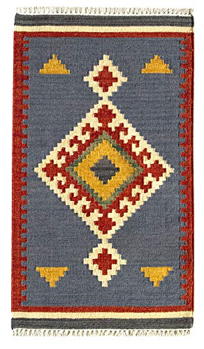 HAMID - Alfombra Kilim Lori con Diseño Moderno - 100% Lana - Alfombra Tejida a Mano - Alfombra de Pasillo, Salón, Dormitorio, Sala de Estar, Entrada (D.1, 110x60 cm) HAMID - Alfombra Kilim Lori con Diseño Moderno - 100% Lana - Alfombra Tejida a Mano - Alfombra de Pasillo, Salón, Dormitorio, Sala de Estar, Entrada (D.1, 110x60 cm)