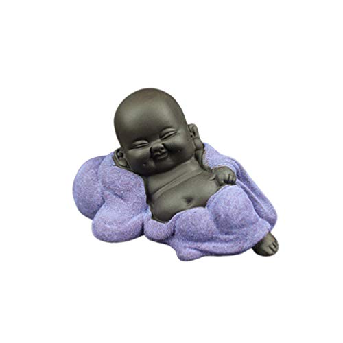 Healifty Estatua de Buda Creativa, cerámica, pequeña Figura de Buda, Monje Creativo, artesanía para bebé, muñecas, Ornamentos de Regalo, Arte de cerámica China Delicada y artesanía