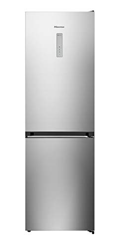 Hisense RB400N4BC3 - Frigorífico Combi No Frost, Acabado Inox, Capacidad Neta 308 L, 1.88 Metros de Alto, Compresor Inverter, Cajón 0º, Botellero cromado, Silencioso 37 db