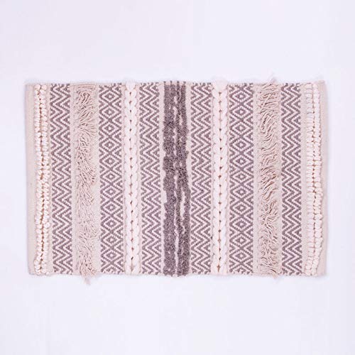 Homevibes Alfombra Boho Tejida 100% a Mano, Alfombra con Flecos Boho Chic,Alfombra de 100% Algodon Hindú, Medidas 50x80cm / 60x90cm, Ideal para Dormitorio, Pasillo, Puerta o Regalo… (50x80cm) Homevibes Alfombra Boho Tejida 100% a Mano, Alfombra con Flecos Boho Chic,Alfombra de 100% Algodon Hindú, Medidas 50x80cm / 60x90cm, Ideal para Dormitorio, Pasillo, Puerta o Regalo… (50x80cm)
