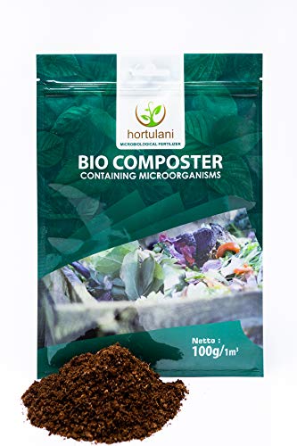 Hortulani BioComposter: Fabricante y Acelerador de Compost 100% Natural para Hacer el Mejor Compost para Tomates, Hierbas, Verduras y Otras Plantas en Crecimiento en su jardín.