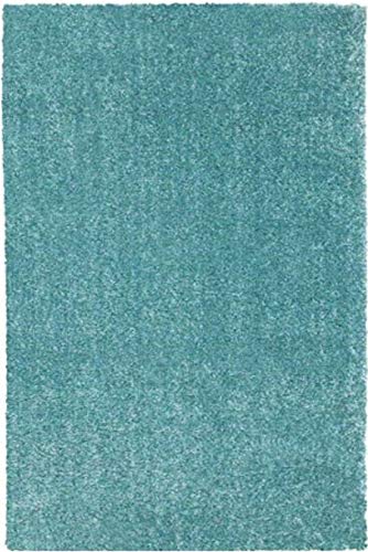 Ikea Langsted Alfombra de área de pelo bajo, color azul y turquesa: (4'4" x 6'5")