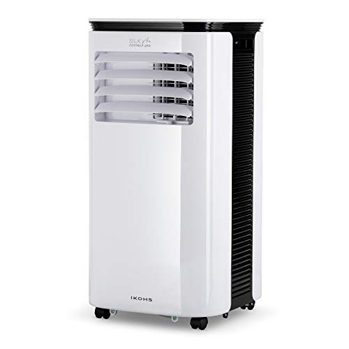 IKOHS SILKAIR Connect Pro - Aire Acondicionado Portátil, 9000BTU, 2270 Frigorías con 4 Modos de Aire Acondicionado, Calefactor, Ventilador, y Deshumidificador hasta 24 L/día, Silencioso, WiFi