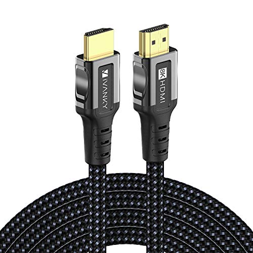 iVANKY Cable HDMI 8K 60hz Ultra HD 2M, Cable HDMI 2.1, Compatible con Ethernet / 3D / Audio Return, Cable HDMI 4K 144hz Sirve para Xbox/ PS4/ 4K Ultra HD TV