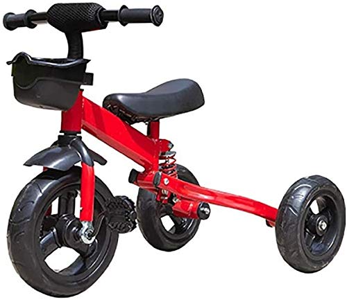 JINHH Pequeña Bicicleta, Triciclo Plegable Kid Bicicletas 1/3/6 Año Triciclo Antiguo Kid Bicicletas Niños Portable Al Aire Libre Y Seguridad del Triciclo (Color: Negro)