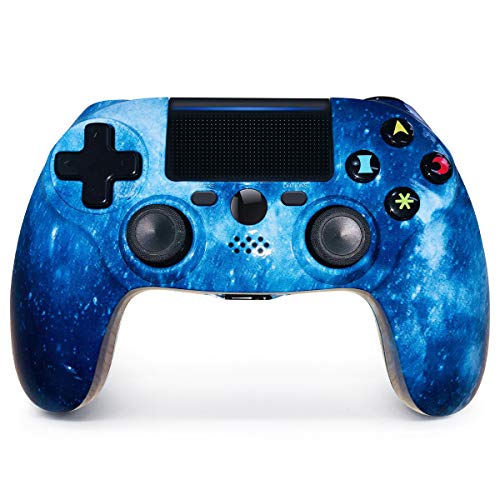 JL future - Mando de alta precisión para PS4, controlador DoubleShock compatible con Playstation 4/Slim/Pro (galaxia azul)