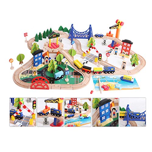 Juego De Trenes Madera 108 Piezas Accesorios Vías Ferrocarril, Trenes Magnéticos Coches Niños Pequeños/Niños Mayores Vías Tren Madera, Los Mejores Regalos para Niños Niños Pequeños/Niñas Juego De Trenes Madera 108 Piezas Accesorios Vías Ferrocarril, Trenes Magnéticos Coches Niños Pequeños/Niños Mayores Vías Tren Madera, Los Mejores Regalos para Niños Niños Pequeños/Niñas
