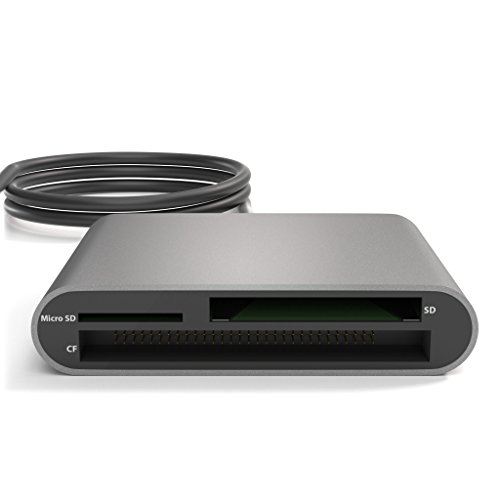 KabelDirekt – Lector de Tarjetas USB 3.0 (Nueva versión, para SDXC, SDHC, MMC, MMCplus, microSDXC, microSDHC, microSD, CF Tipo I, la ampliación Sencilla de Dispositivos), Pro Series