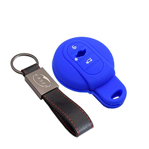 kaser Funda Silicona para Llave Mini – Carcasa Llaveros para Coche Mini Cooper F55 F56 Hatch F54 Clubman F57 Cabrio One Countryman S D Cover Case Protección Mando Distancia Auto (Azul) kaser Funda Silicona para Llave Mini – Carcasa Llaveros para Coche Mini Cooper F55 F56 Hatch F54 Clubman F57 Cabrio One Countryman S D Cover Case Protección Mando Distancia Auto (Azul)