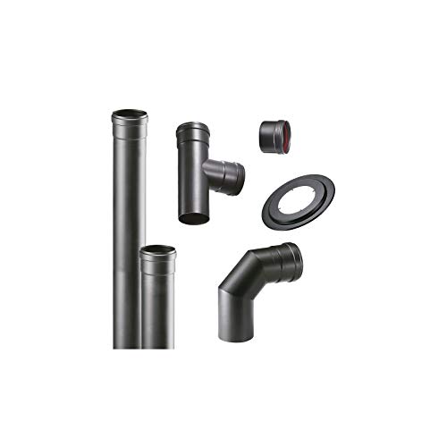 Kekai KT0545 - Kit De Tubos Salida De Humos Negro Kekai KT0545 - Kit De Tubos Salida De Humos Negro