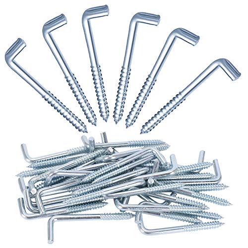 KINDPMA 40 Piezas Surtido de Tornillo Gancho en Forma de L Clavos de Gancho en Ángulo Recto Surtido de Alcayatas de Acero Acero Galvanizado 60 * 30 * 13mm para Pared Colocar Fotos KINDPMA 40 Piezas Surtido de Tornillo Gancho en Forma de L Clavos de Gancho en Ángulo Recto Surtido de Alcayatas de Acero Acero Galvanizado 60 * 30 * 13mm para Pared Colocar Fotos