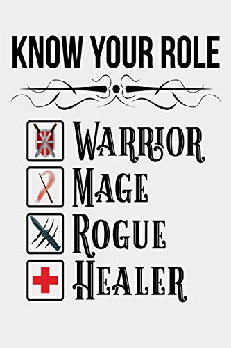 Know Your Role Warrior Mage Rogue Healer: Tabletop Games RPG Blank Lined Journal Notebook