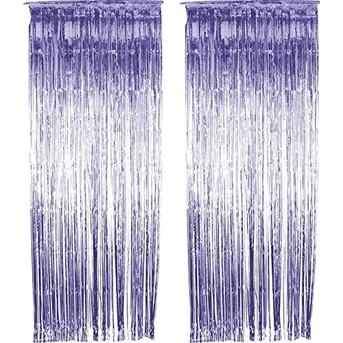 knowing 2 cortinas de lámina metálica, para decoración de ceremonias nupciales (púrpura)