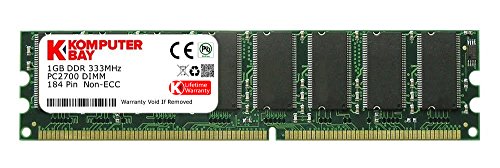 KOMPUTERBAY 1GB DDR DIMM (184 PIN) 333Mhz DDR333 PC2700 MEMORIA DE ESCRITORIO