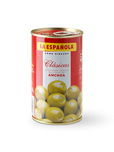 La Española - Aceitunas verdes rellenas de anchoa clásicas - 150 g