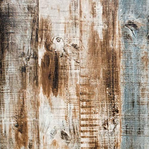 Lámina autoadhesiva marrón de madera, para muebles, 45 cm x 10 m, color azul, aspecto de madera, resistente al agua, para muebles, pared, muebles, armario, mesa, madera, rayas, vinilo azul